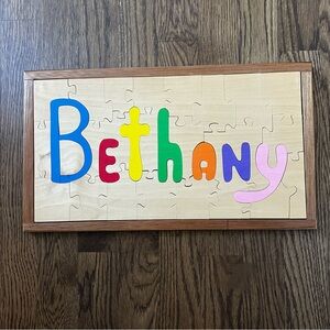 Vintage wooden name puzzle - Bethany